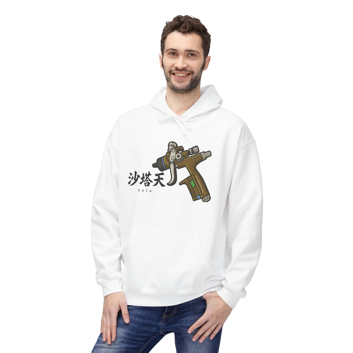 Hoodie with SATA Paint Gun Wear Design - Unisex